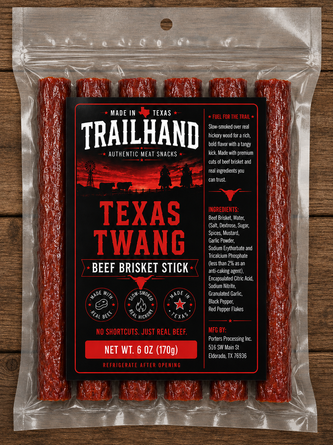 Texas Twang Brisket Sticks 6oz